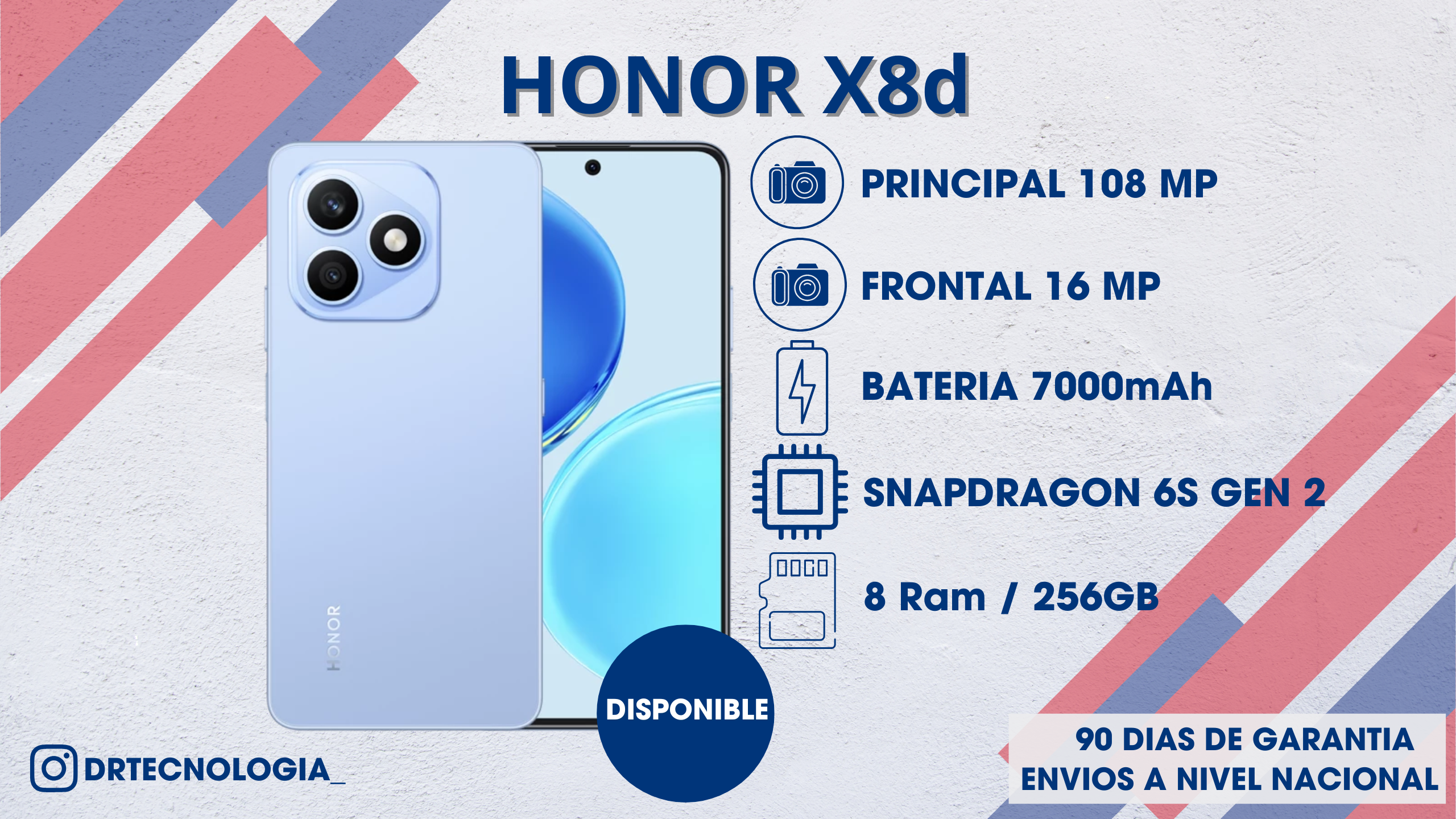 TELEFONO HONOR X8D 8/256GB